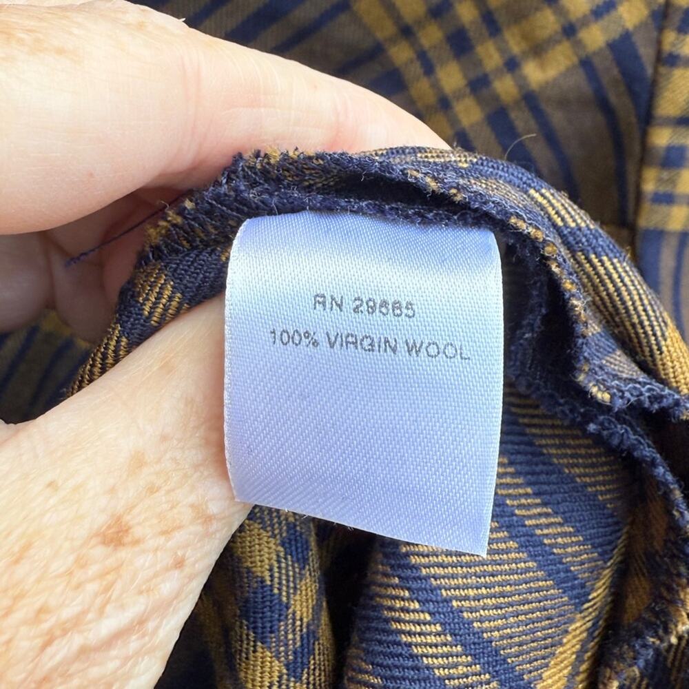 Pendleton Virgin Wool Classic Plaid Navy Blue Bel… - image 4